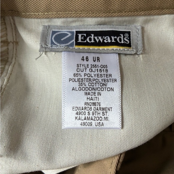 👖 Edwards Men’s Tan Khaki Work Pants - Picture 2 of 8